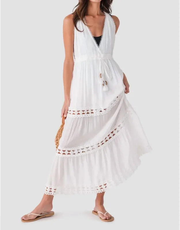 Tiered Maxi Halter Dress