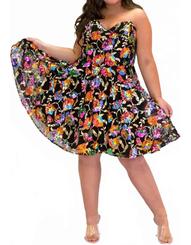 Printed A-line Dress