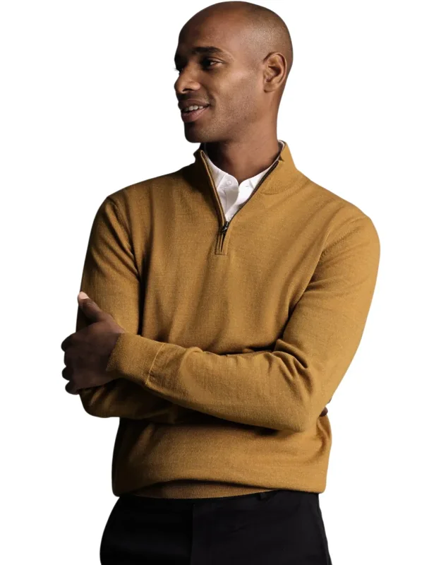 Merino Zip Neck Sweater