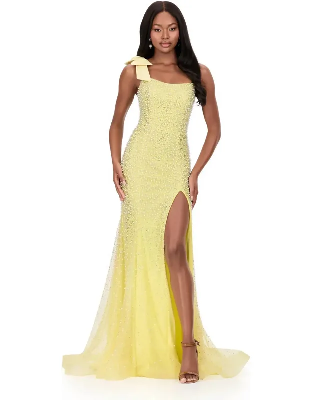 Tulle Dress With One Shoulder Strap