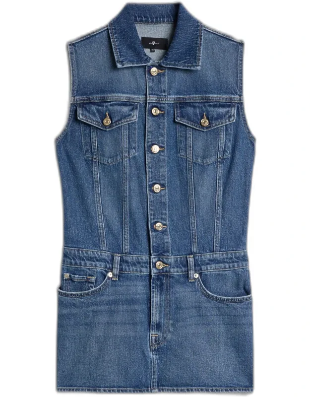 Darted Mini Dress
