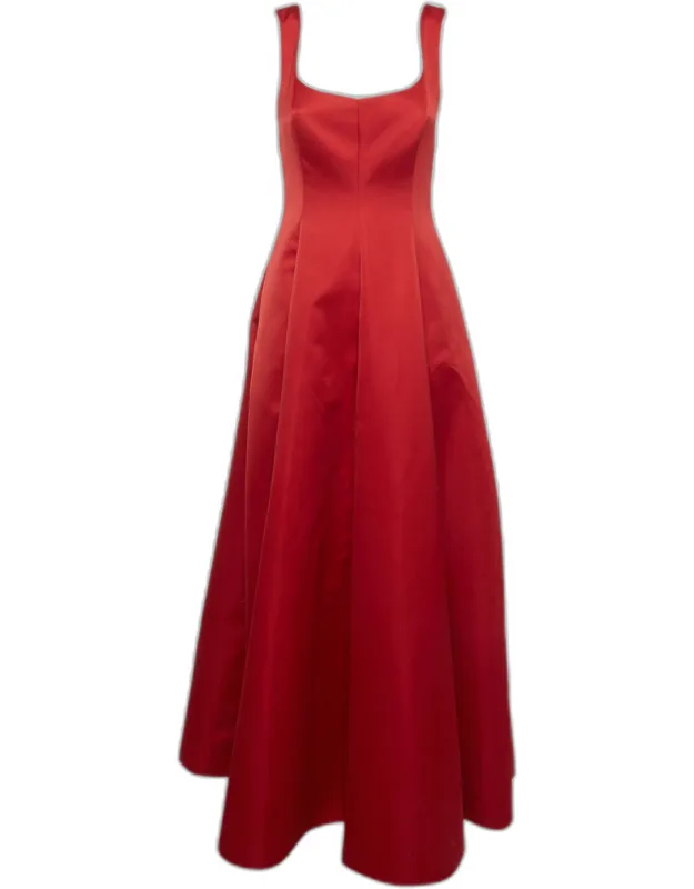 Satin Flared Maxi Dress