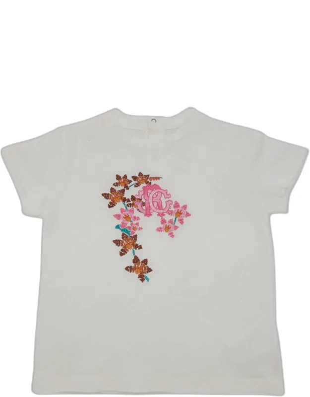 Floral Logo Embroidered Jersey T-shirt