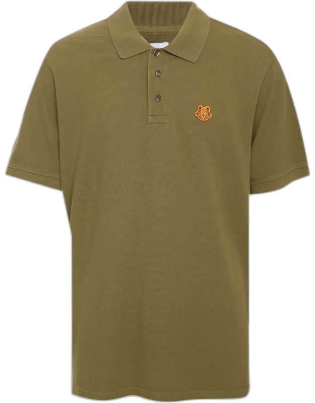 Jersey Tiger Detail Polo T-shirt