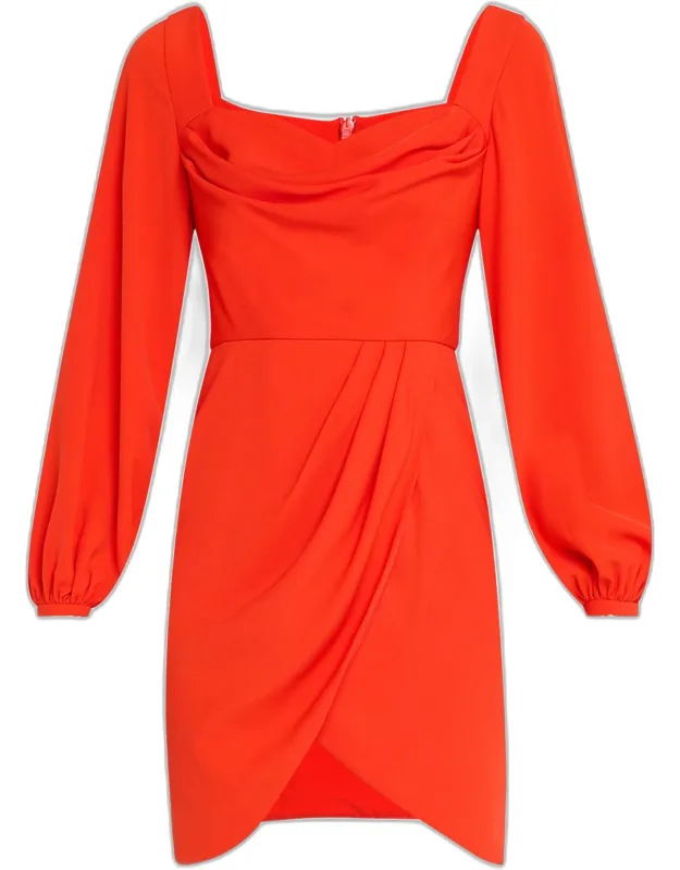 Draped Bodycon Sweetheart Mini Dress