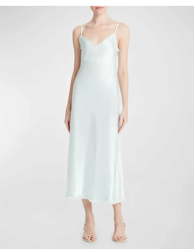 Fray Edge Cami Bias Midi Dress