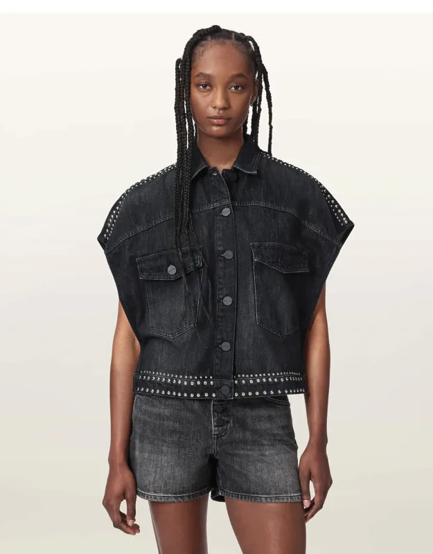 Alba Sleeveless Denim Shirt
