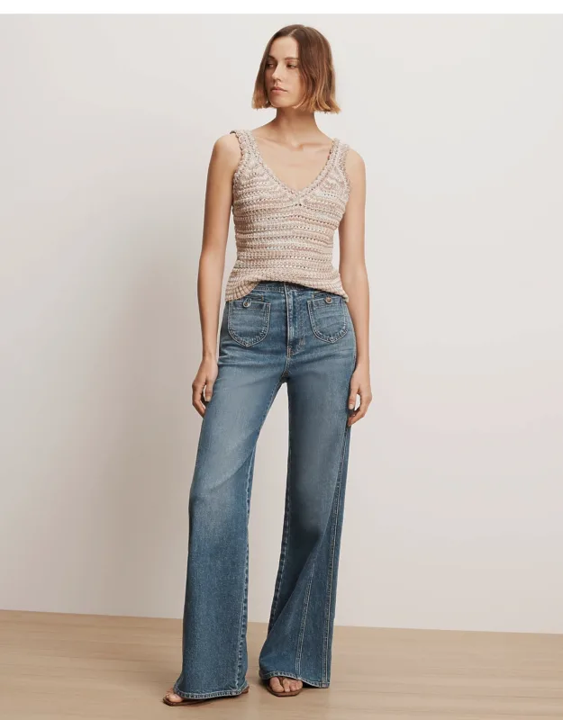Taylor Godet Wide-leg Jeans