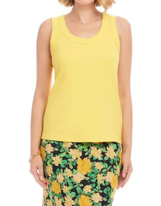 Ribbed Scoop Neck Tank