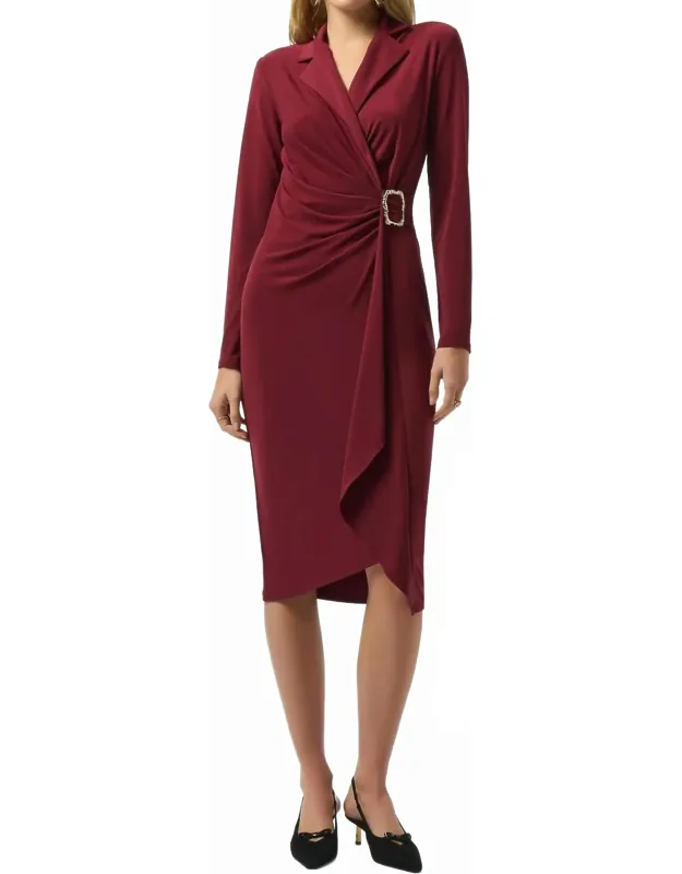 Faux Wrap Sheath Dress