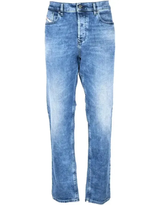 Cotton Elastane Tapered Leg Jeans