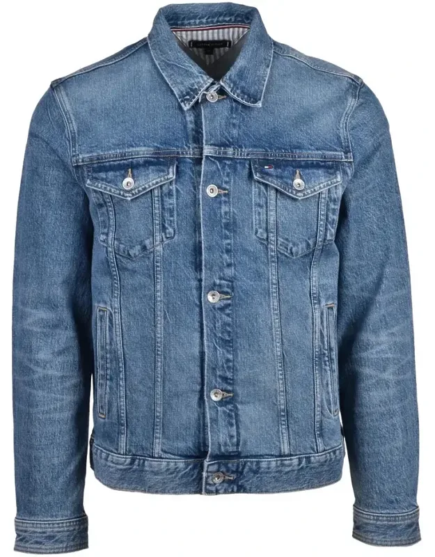 Light Blue Cotton Elastane Denim Jacket