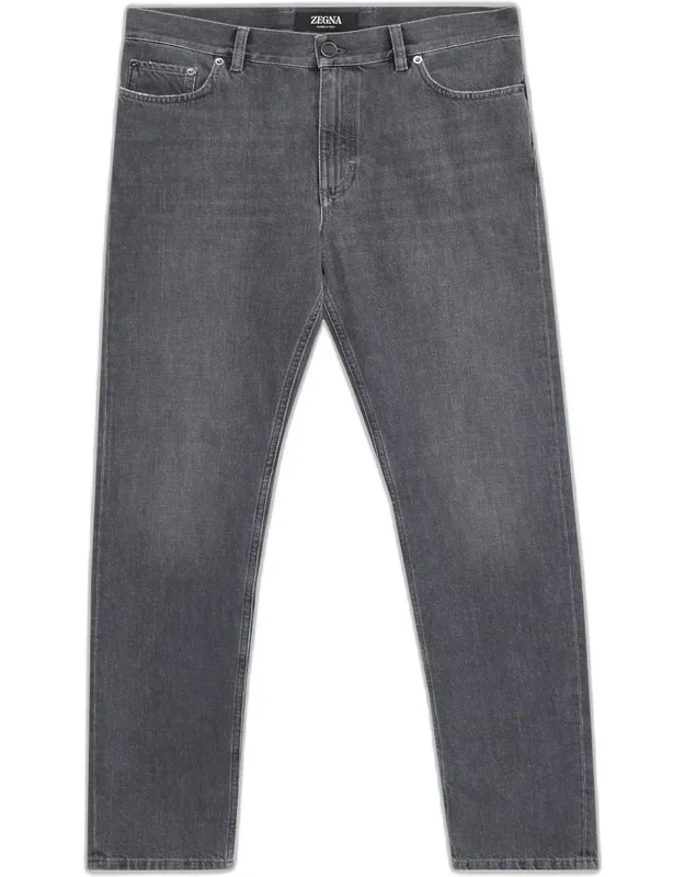 City Grey Denim Slim-straight Fit Jeans