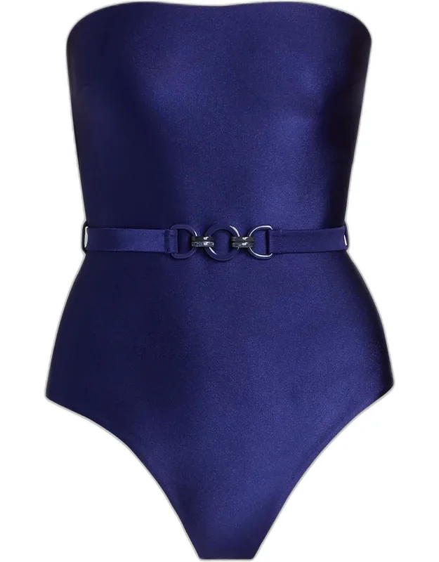 Belted One-piece Swimsuit
