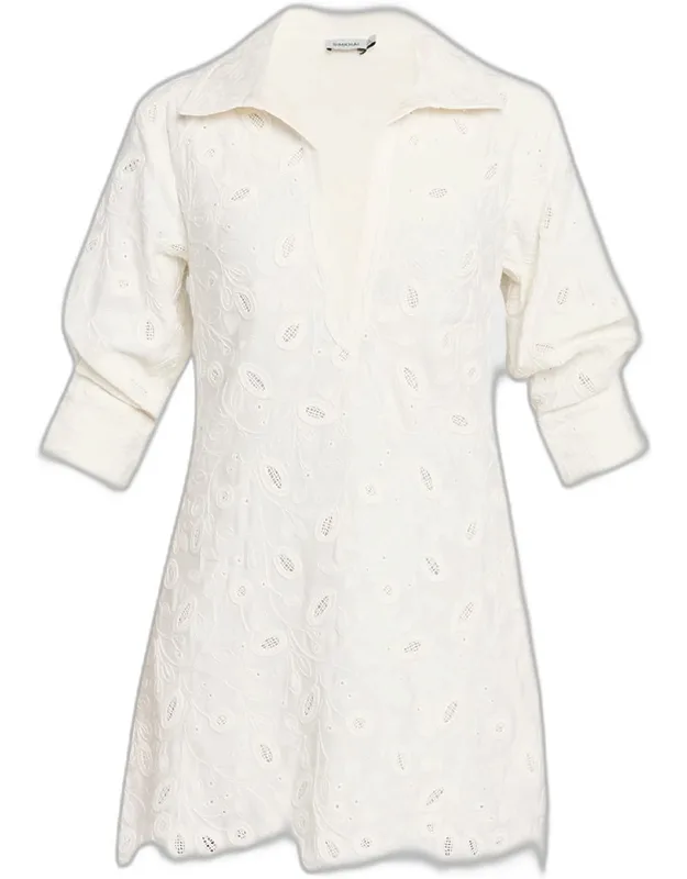Freya Embroidered Mini Dress