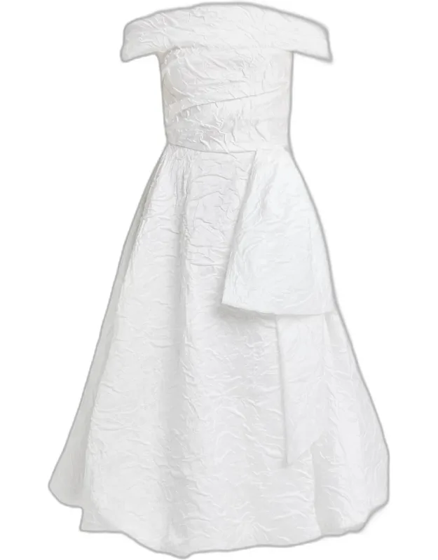 Floral Jacquard Midi Dress