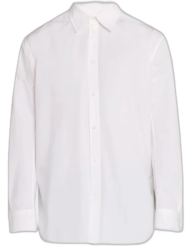 Cotton Relaxed French-cuff Sport Shirt