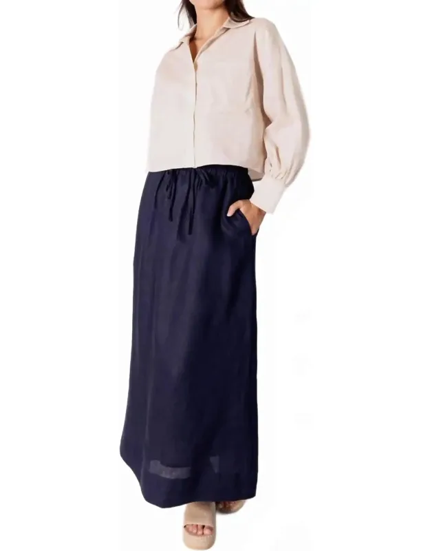 Linen Long Skirt