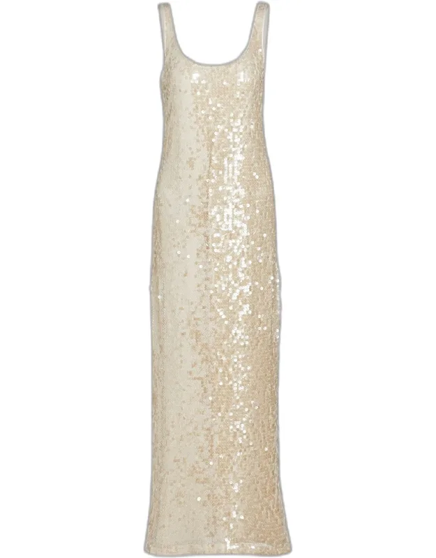 Sequined Tank Maxi Dress