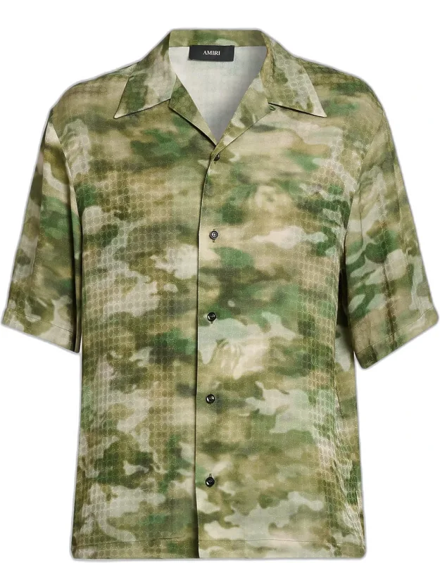 Quad Camouflage Button-front Shirt