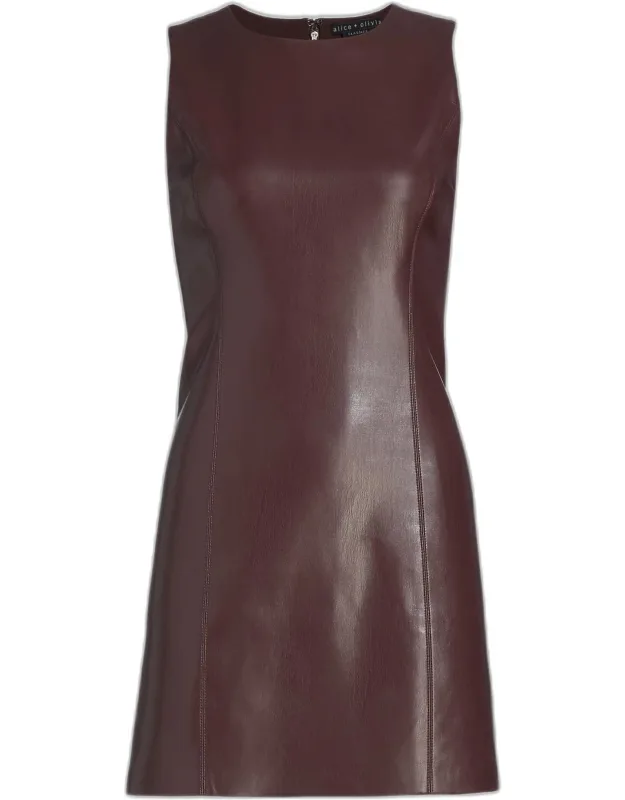 Lena Vegan Leather Minidress
