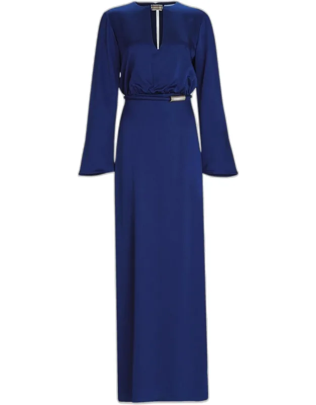 Cassy Hammered Satin Maxi Dress