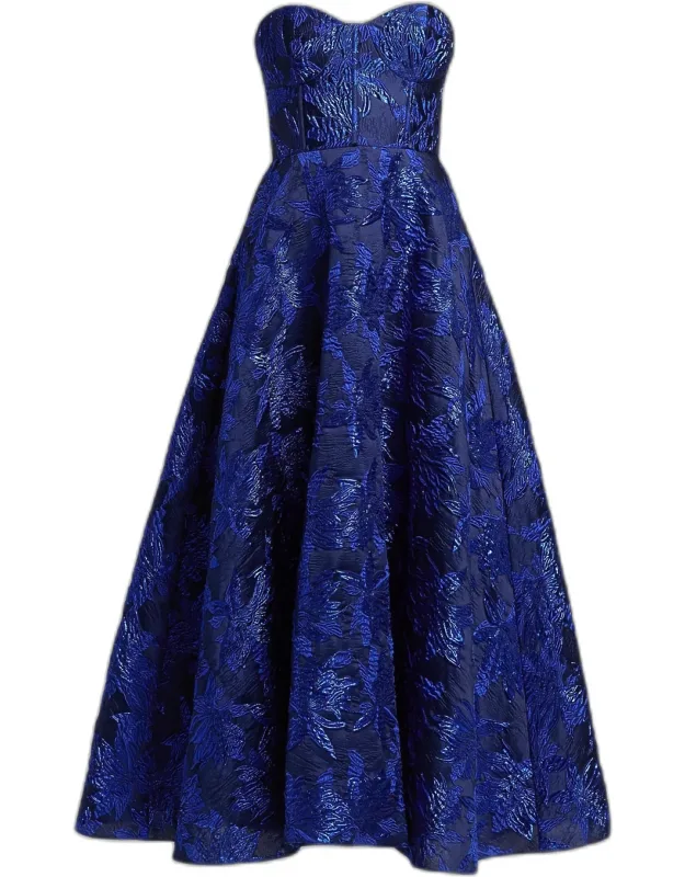 Floral Jacquard Midi-dress