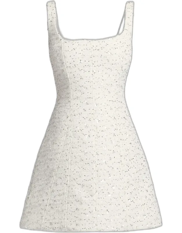 Beaded Tweed Minidress