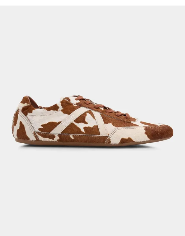 Cow-print Fur Low-top Sneakers