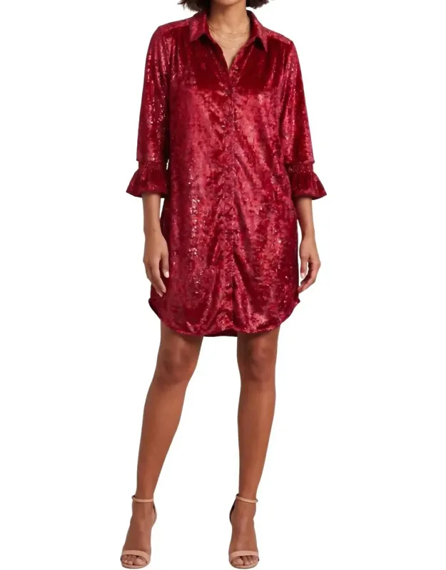Lurex Shirt Dress