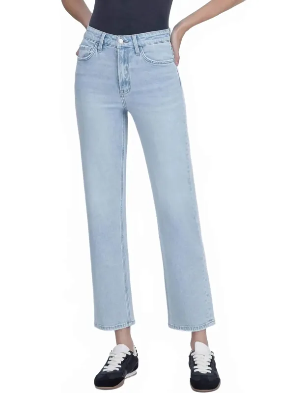 Super High Rise Light Wash Tapered Leg Jeans