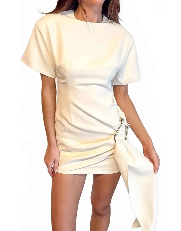 Oh So Chic Mini Dress - Sheath Silhouette, Zip Closure