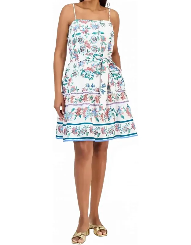 Printed Sleeveless Fit & Flare Dress