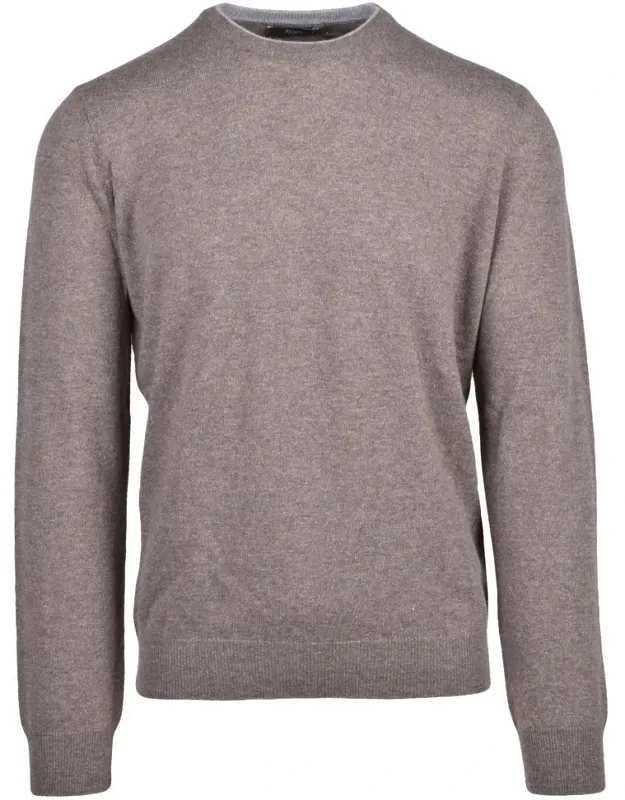 Crew Neck Merino Wool Cashmere Pullover