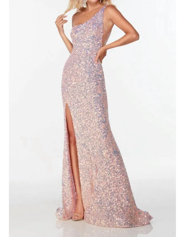 One Shoulder Sequin Dress