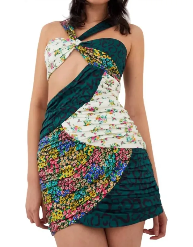Mixed Pattern Dress