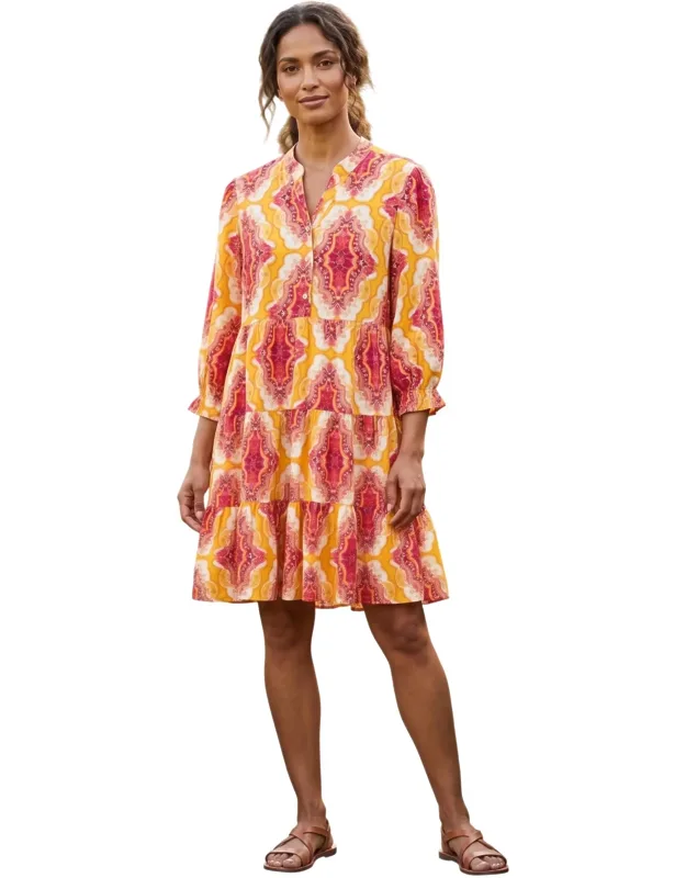 Ruffled Long Sleeve Dress