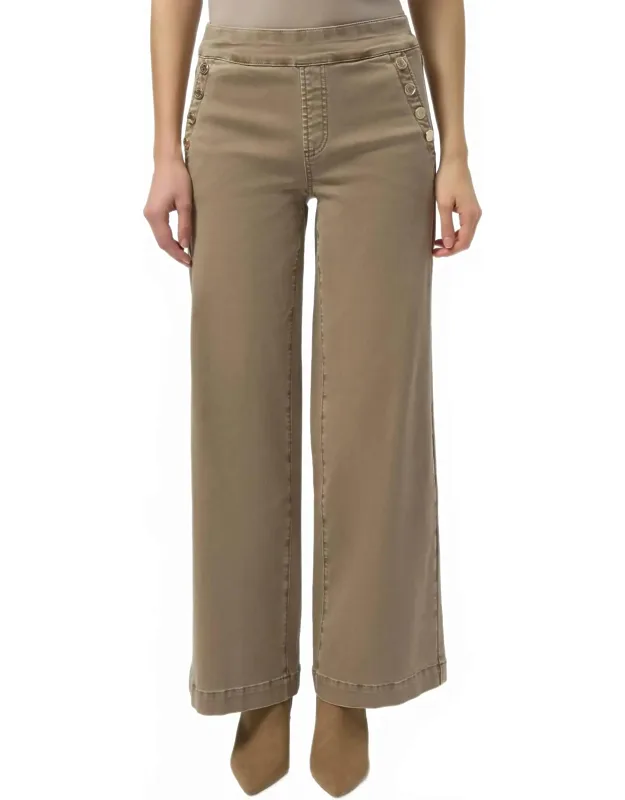 Pull On Stretch Wide Leg Jeans