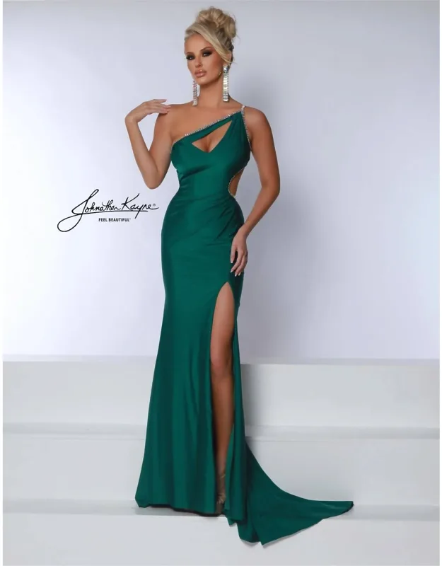 One Shoulder Side Cut Out Prom Dress