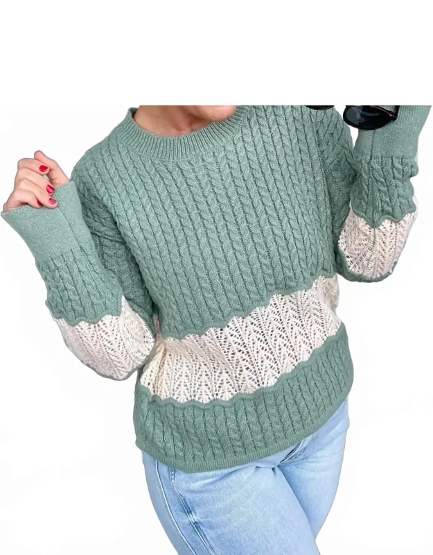 Braided Knit Sweater