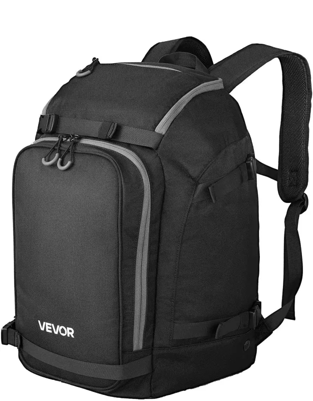 Ski Boot Bag, 55l, Snowboard Boots Travel Backpack With Waterproof Exterior & Bottom, Durable 1680d Oxford, Bag For Skis, Snowboard, Helmet, Goggles, Gloves, Accessories