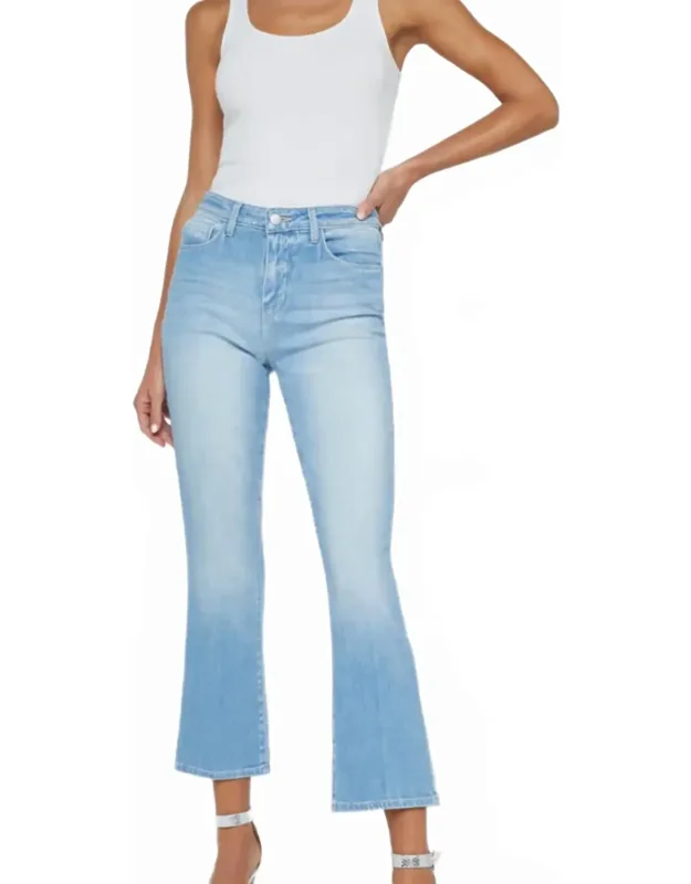 High Rise Crop Micro Boot Jeans