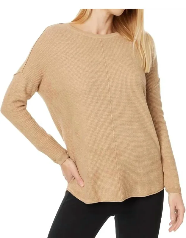 Cotton Cashmere Waffle Sweater