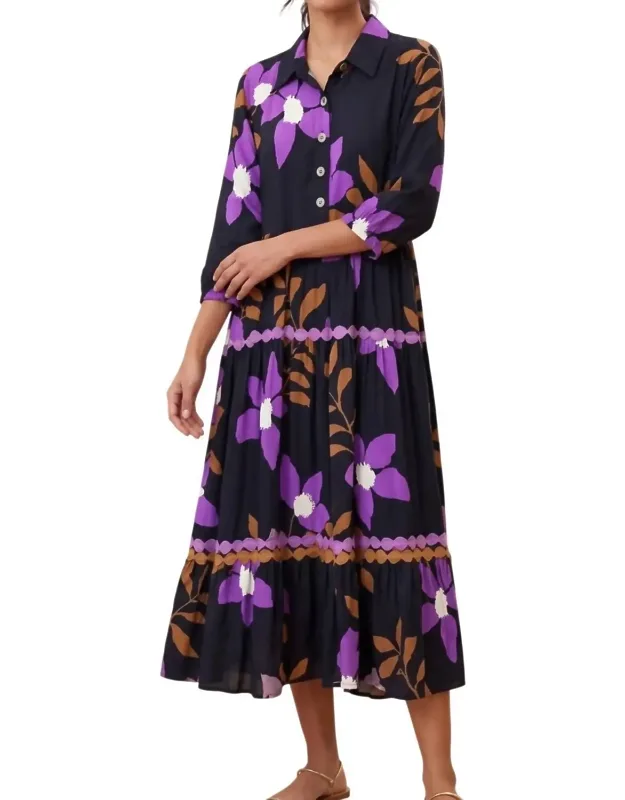 3/4 Sleeve Midi Dress