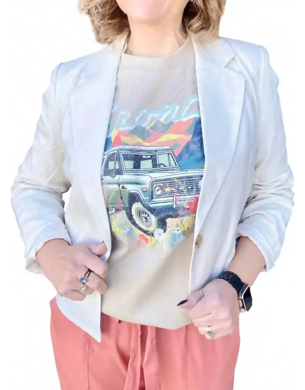 Cropped Linen Blazer