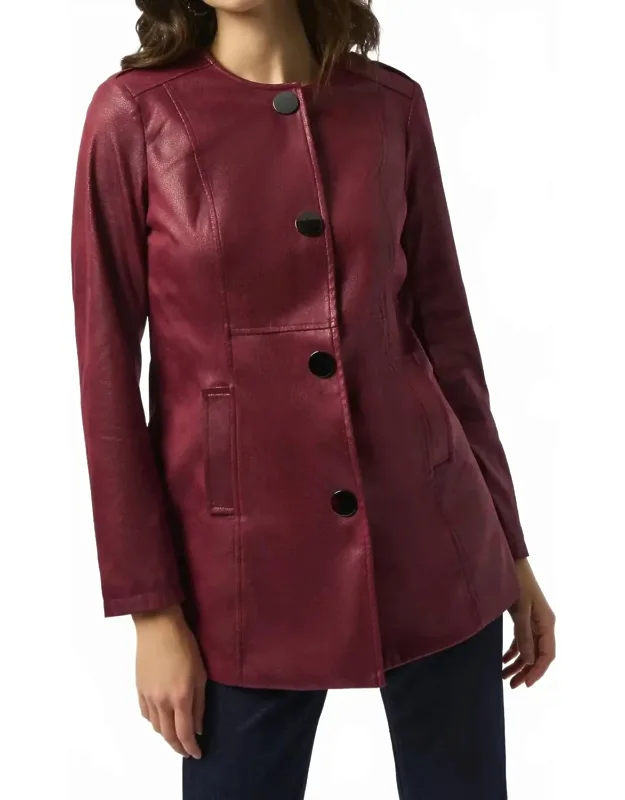 Long Sleeve Faux Suede Jacket