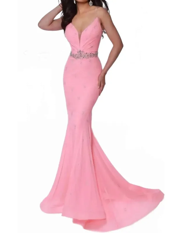 Sassy Open Back Prom Dress