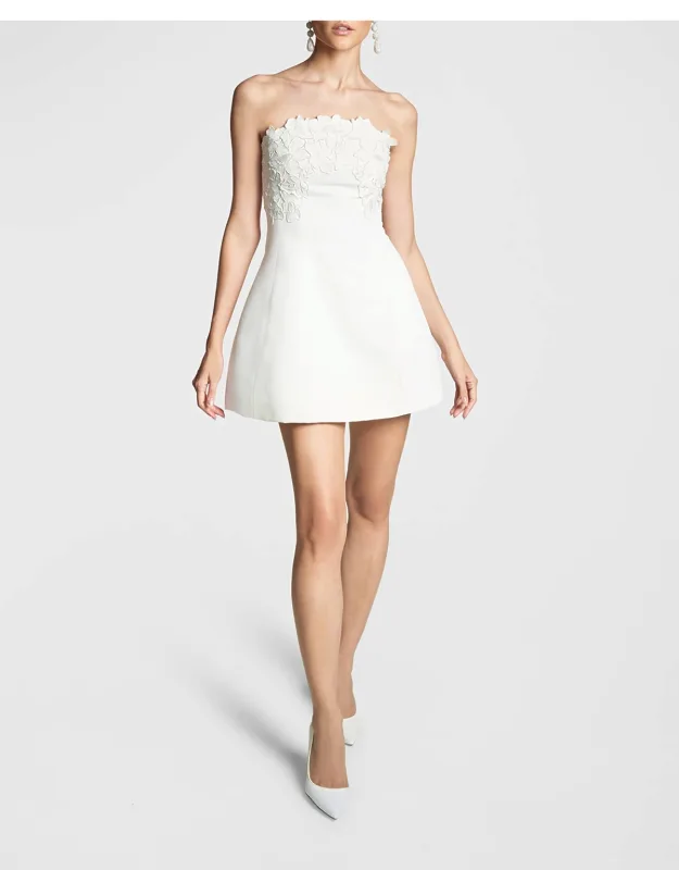 Alanna Strapless Applique Mini Dress