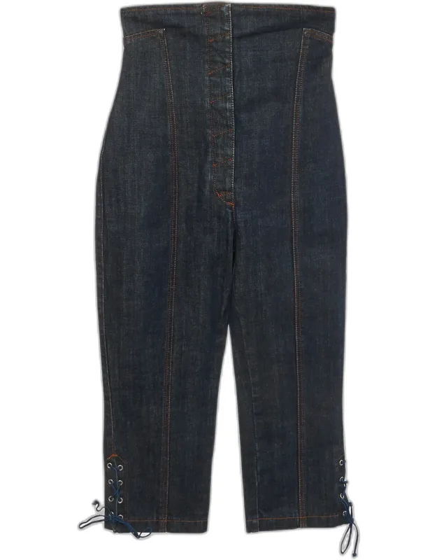 High Waist Lace Up Jeans