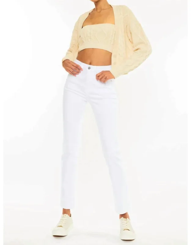 High Rise Slim Straight Jeans